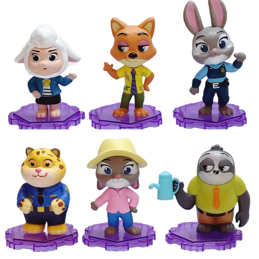 Zootopia Pvc Collectible Figures Set With Articulated Design For Kids And Fans