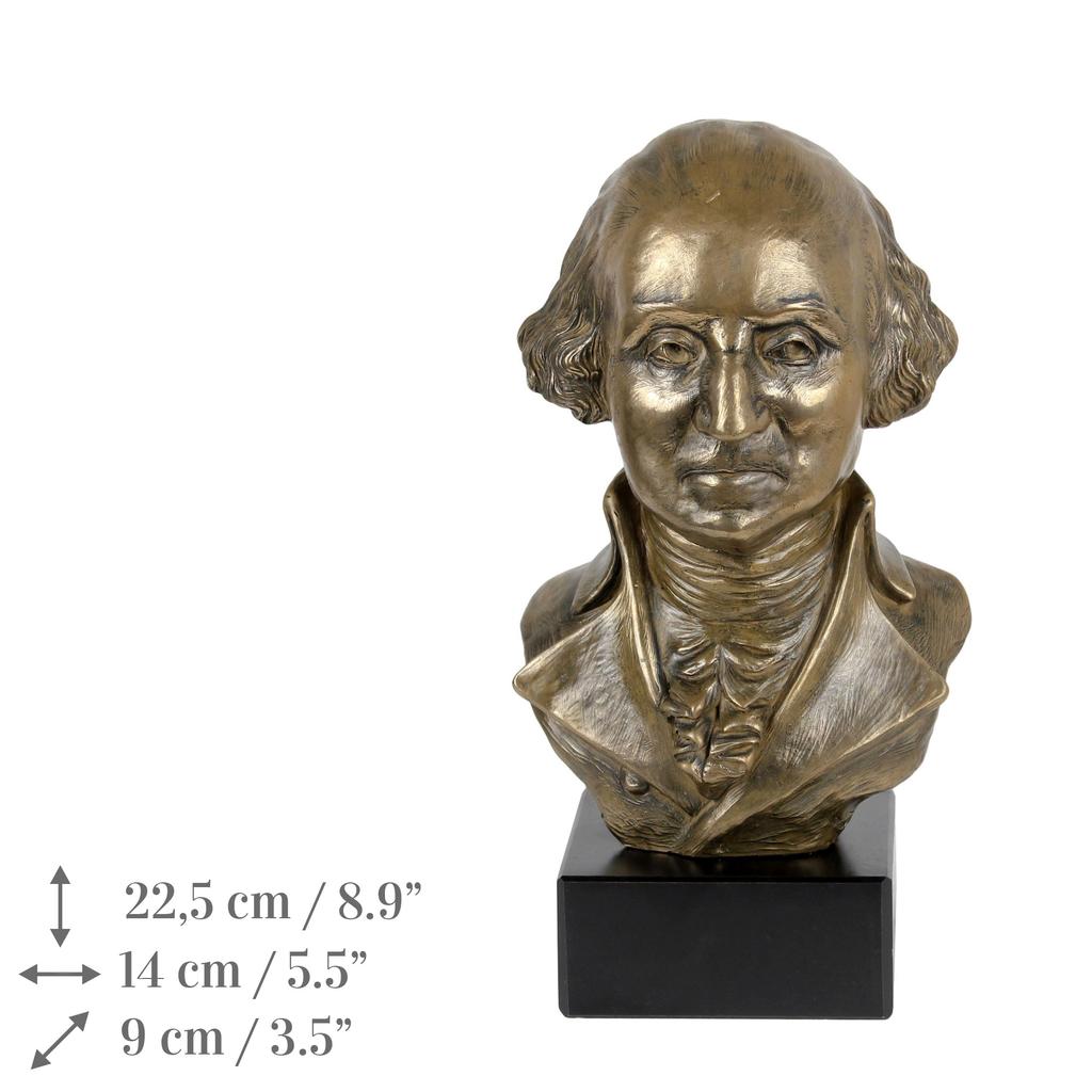 George Washington - marble bust, statuette of a famous person, decoration for office, school, and hotel by the Art-Dog brand