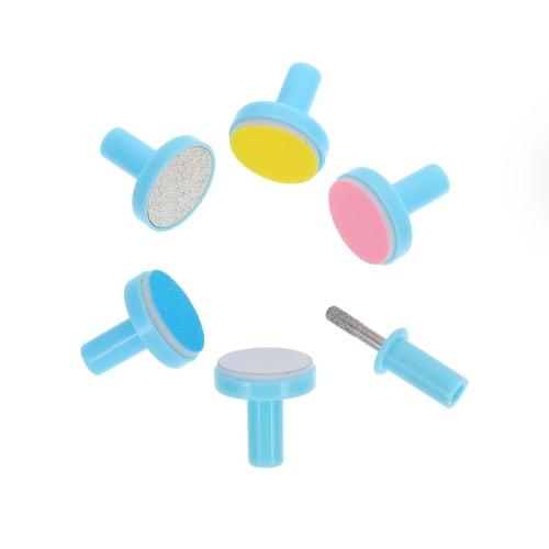 

Roczential 6-Piece Baby Nail Trimmer Replacement Pads, Grinding Head Polish, Electric Nail File Clipper and Cutter Kit Pads for Kids (Blue)