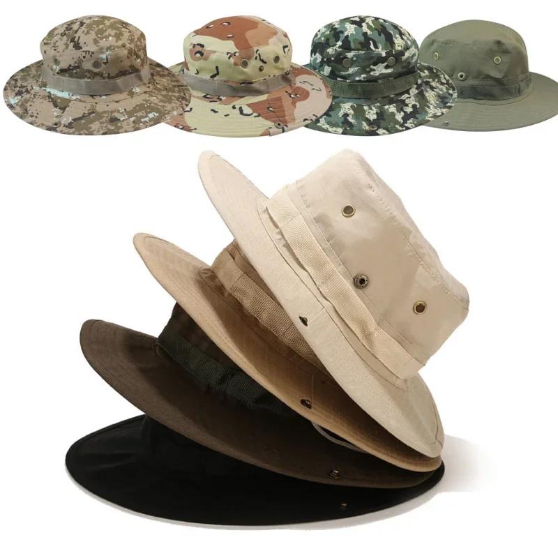 Tactical Sun Protection Boonie Hat Camouflage for Men Outdoor Fishing Hiking Hunting Cap UPF 50+