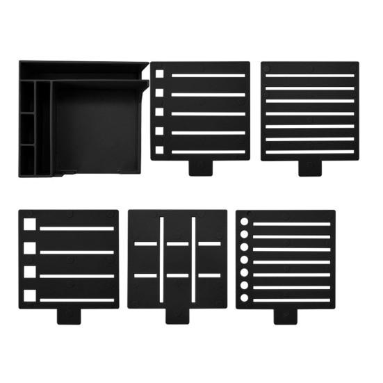 Square Plastic Note Holder with 5 Templates Desk Organizer for Lists Notes Mobile Phone Stand Efficient Organizatio Tool for Office School Home