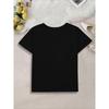 Kids Doodle Dog Cartoon Print Crewneck Short Sleeve Tee