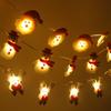 10 LEDs 5.4ft Christmas Snowman String Lights Waterproof Light Up String Lights Short Plush Lights for Christmas Decorations Christms Tree Light