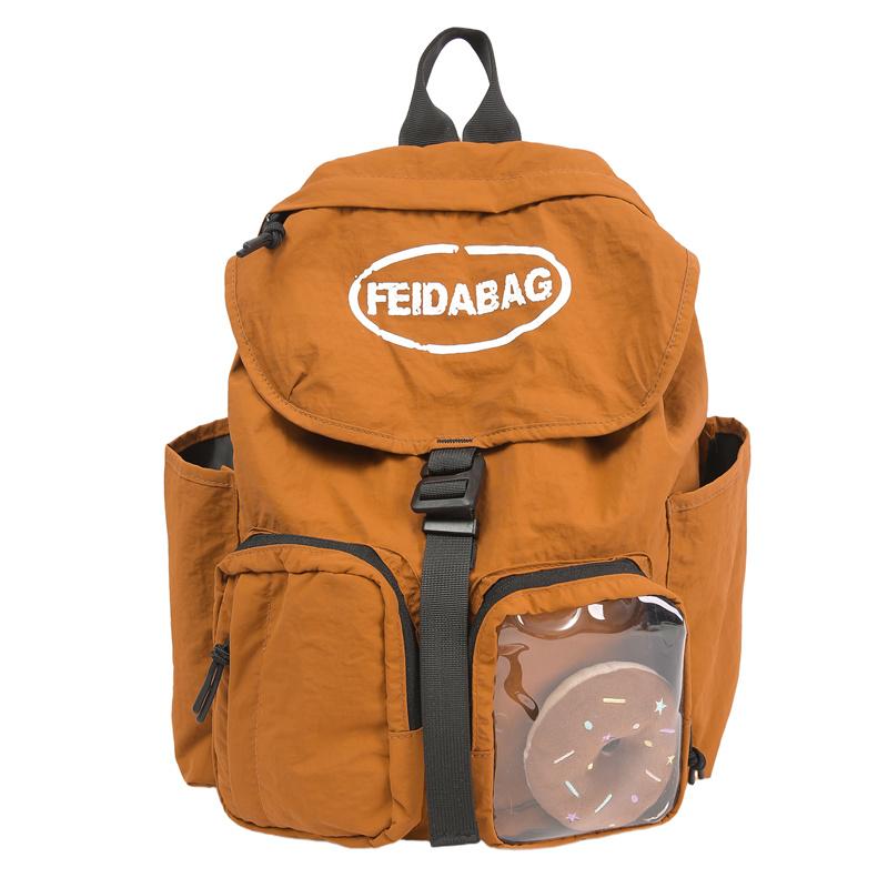 Women Solid Color Backpack Men Lightweight Travel Bag Large Capacity Backpack