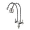 TLXT Stainless Steel Kitchen Faucet with Dual Universal Outlets