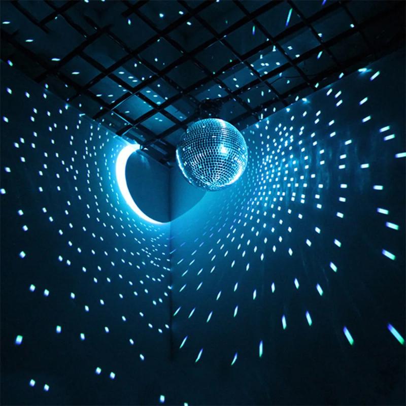 Disco Mirror Ball Party Lesklá koule Vánoční dekorace Jeviště Světlo Rotující skleněná koule Retro Reflexní KTV DJ Light Domácí Dekor