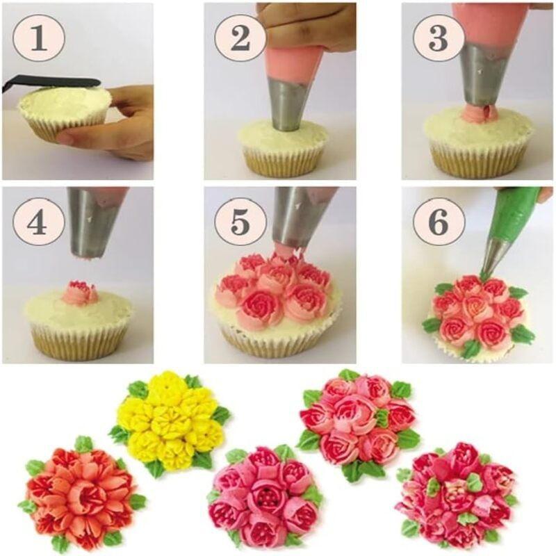 11-Piece Russian Style Piping Tips Set Stainless Steel Cake Frosting Decorations Baking Supplies
