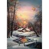 Zimní scénická DIY 5D diamantová malba Plný kulatý vrták Krajina Diamantové vyšívání Sady křížkového stehu Nástěnné umění Domácí dekorace