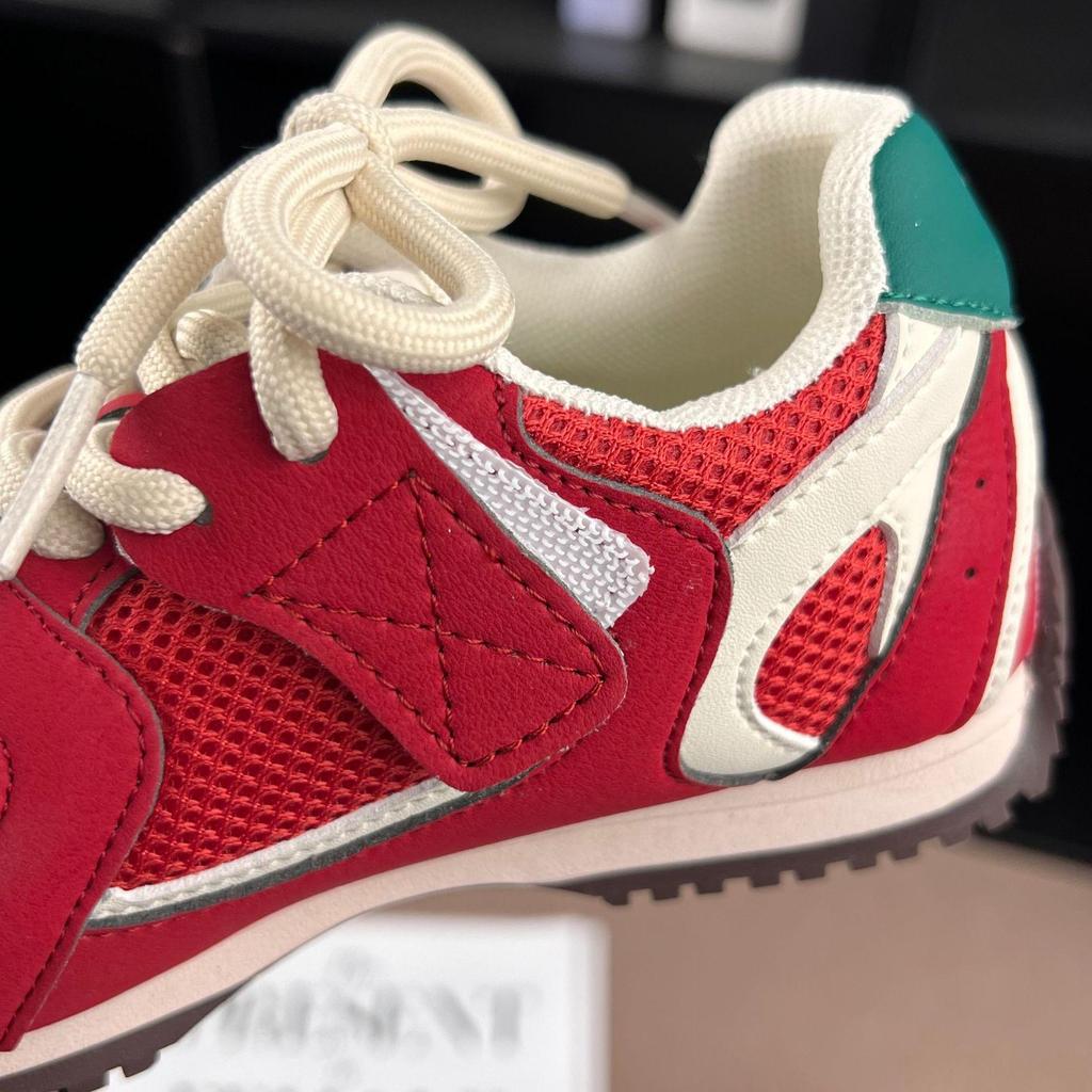 Kids' Unisex Versatile Red Running Shoes - 2026 Spring/Autumn Fashion, Perfect for Christmas & New Year