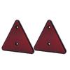 2pcs Red Triangle Reflectors High Visibility Trailer Safety Reflectors for Mailbox Trucks Boats SUV