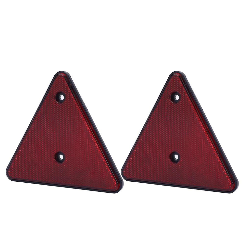 2pcs Red Triangle Reflectors High Visibility Trailer Safety Reflectors for Mailbox Trucks Boats SUV