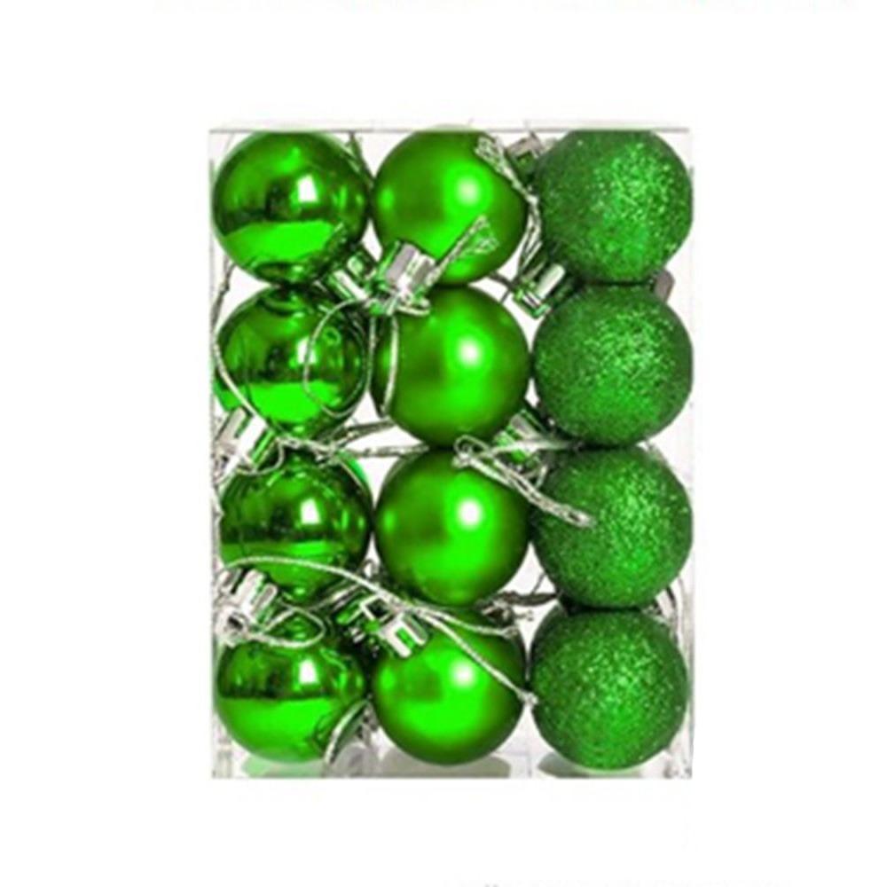 24Pcs/set Shiny Christmas Hanging Balls Polshed Glossy Christmas Tree Ball Baubles Set   Holiday