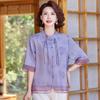 Hongdou Mama Women's Stylish Thin Mid-Sleeve Summer Blouse