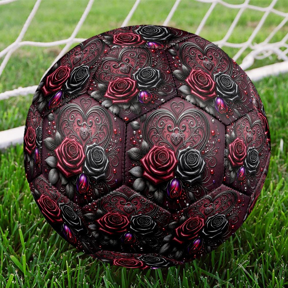 1pc Heart Roses Size 5 Soccer Ball Professional Match Training Football Indoor &Outdoor Sports Ball Training Ball Lightweight Durable Y20