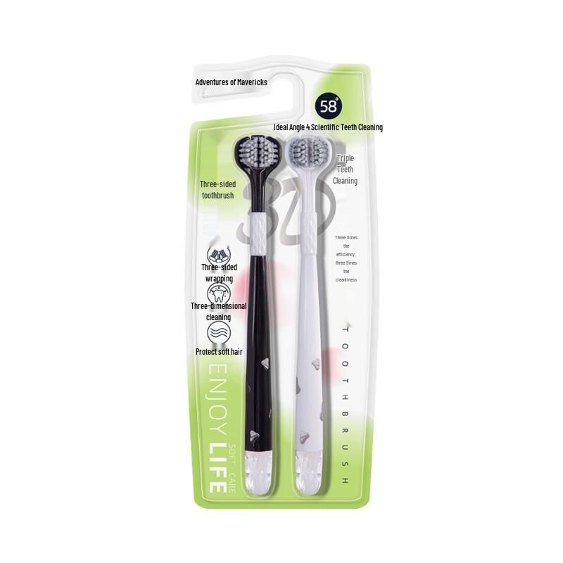 

Little Niu Three-Sided Soft Bristle Toothbrush (2-Pack)