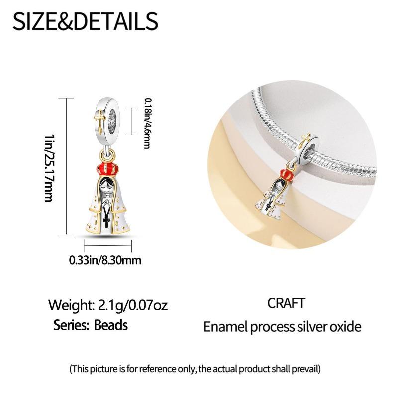 1 st Passar Original Pandora Armband Jungfru Maria Berlocker Nya DIY Smyckestillbehör Armband DIY Smyckesmärkning Gåva