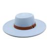 Solid Color Wool 9.5Cm Brim Men'S And Women'S Warm Outdoor Elliptical Concave Convex Torus Top Hat