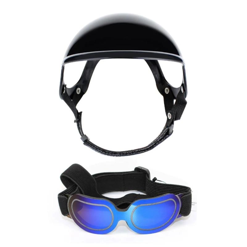 Dog Goggles Adjustable Pet Helmets Puppy Helmets Motorcycle Dog Sunglasses Dog Hat Dog Hat Safetys Helmets