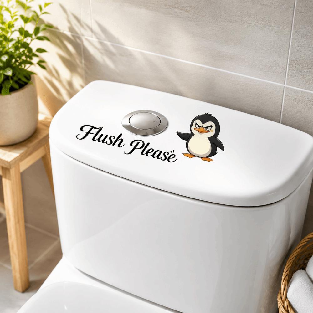 PVC Bathroom Decal Waterproof Wall Sticker Cartoon Toilet Sticker Home Decor