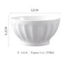 Household White Ceramic Rice Bowls 4.5~5.5 Inch Creative Round Solid Dining Tableware Chinese New Simple Fruit Salad Bowl