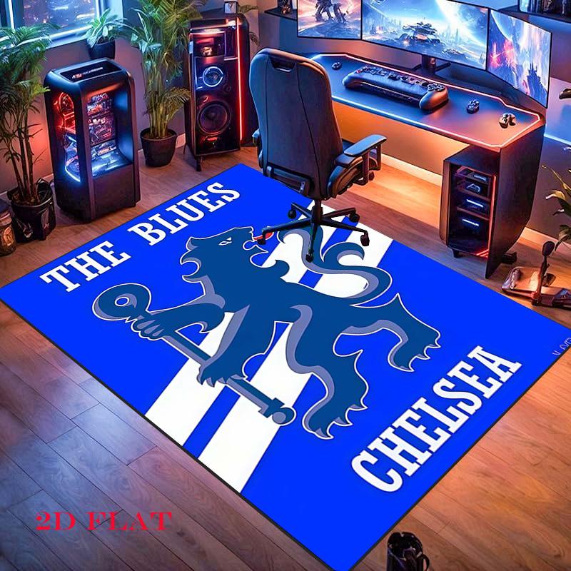 Chelsea FC Football Carpet Rug for Living Room Bedroom Home Sofa Decoration,Kids Play Nonslip Floor Mat