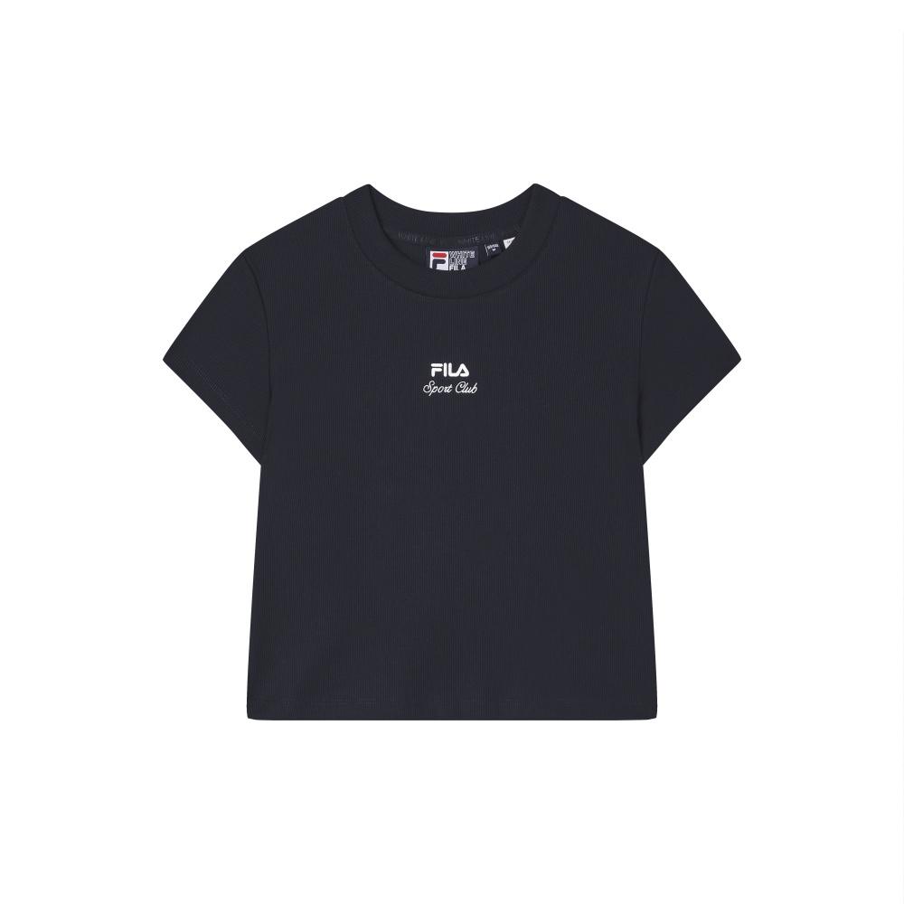 

Fila Оригинальная Модная Универсальная Простая Удобная Повседневная Ретро Вязаная Футболка с Коротким Рукавом Женская Футболка Легендарно-Синяя F11W539103FNV XS