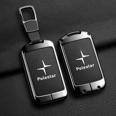 Chytrý obal na klíč od auta, plně kožený kryt, ochranný držák, skořepina pro Polestar 2 Polestar 3 2023 2024 Bezklíčový přívěsek na klíče