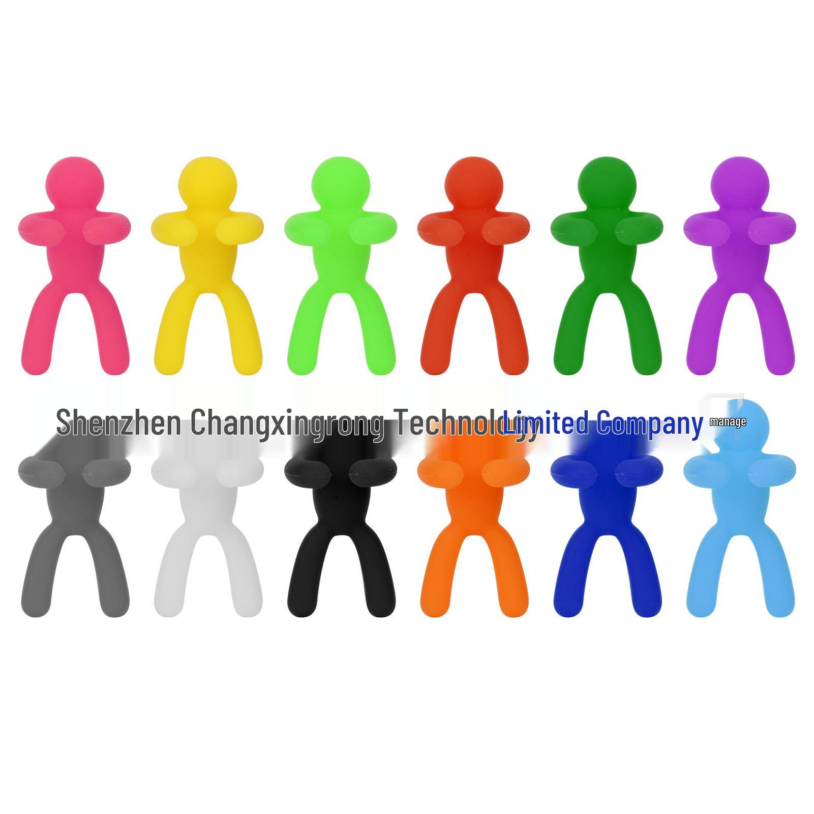 

Creative Silicone Wine Glass Markers - Little People Red Wine Identifiers for Parties and Events Model B - 6 Colors with OPP Packaging