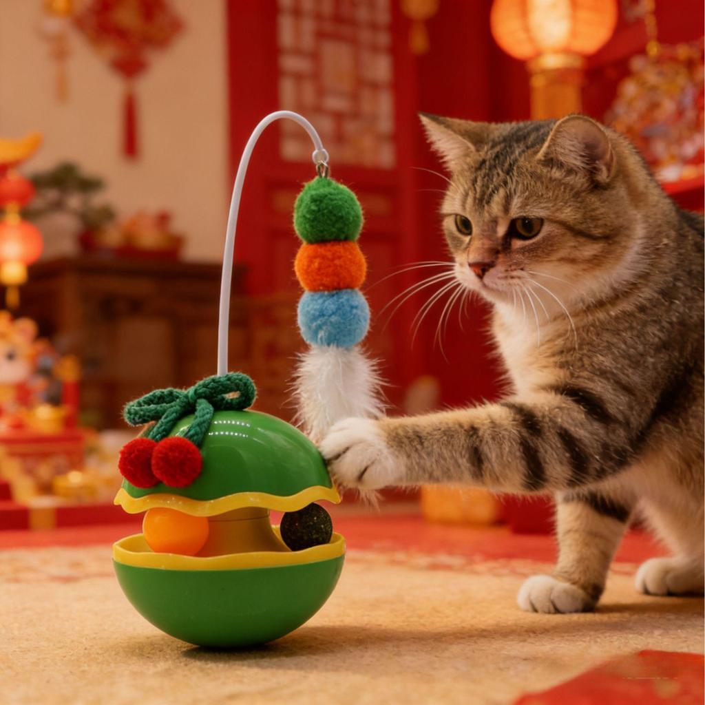 Electric Feather Catnip Tumbler Toy: Self-Entertainment and Boredom Relief for Cats