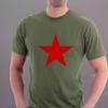 Red Star Yellow Star T-Shirt Shimmering Rainbow Politics Pride Tee