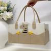 Felt Material Nursery Storage Bin Cartoon Print Baby Diaper Holder  Changing Table