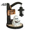 Cozy Halloween Atmosphere Light Hanging Ghost Night Resin Figurine, Vintage Farmhouse Glowing Tabletop Ornament, Country Style Display Warm