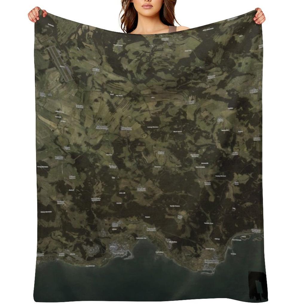 Day Z Map Throw Blanket Flannels Sofa Quilt For Decorative Sofa Beautifuls Blankets