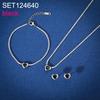 Fashion Love Heart Zircon Jewelry Set, Stainless Steel Necklace Bracelet Stud Earrings, Luxury Versatile Women's Jewelry Bulk