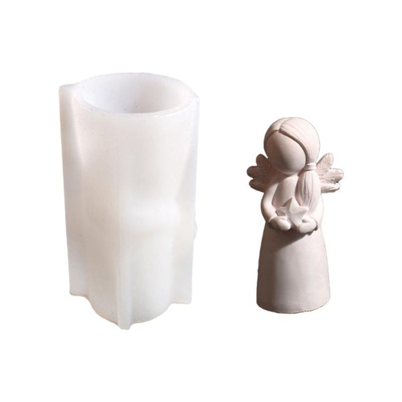 F3KD Silicone Angel Shaped Mold for Creating Epoxy Resin Handmade Wedding Decoration Mould Handmade Tool