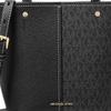 MICHAEL KORS Flora Adjustable Detachable Strap Coated Canvas Tote Handbag Medium Women's Black 32T5GFFC1B-BLACK
