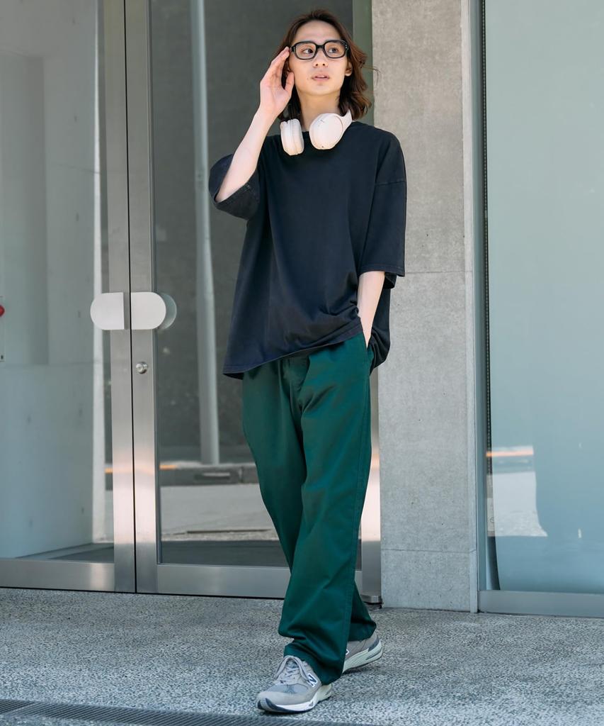 WEGO Chino Straight Leg Size Type D Wide Leg Long Winter Men's Pants, S, (Dark Green), Unisex, Pants, Trousers, Bottoms, Pants, Simple, Year-Round