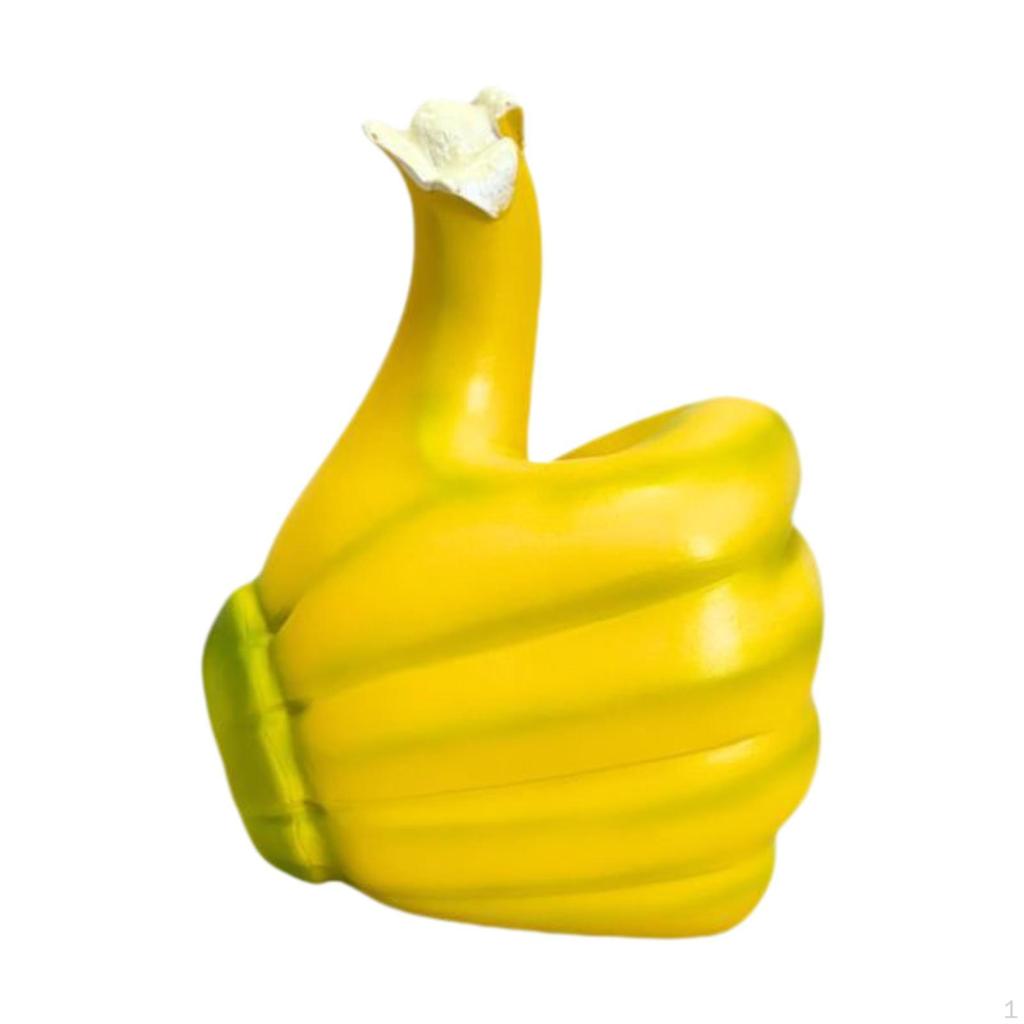 Banana Hand Gesture Figurine for Desk Display, Collectible Art Piece