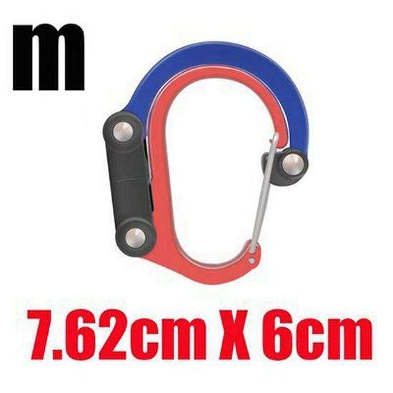 Portable Aluminum Alloy Multi-functional Climbing Keychain Buckle