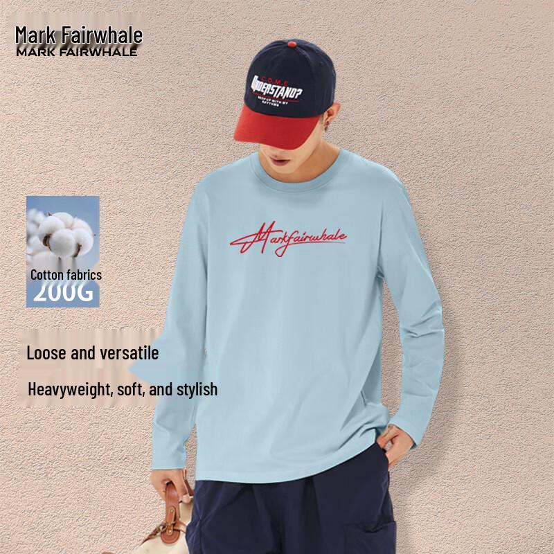 Mark Fairwhale Men s Autumn Pure Cotton Long Sleeve T-Shirt 2XL