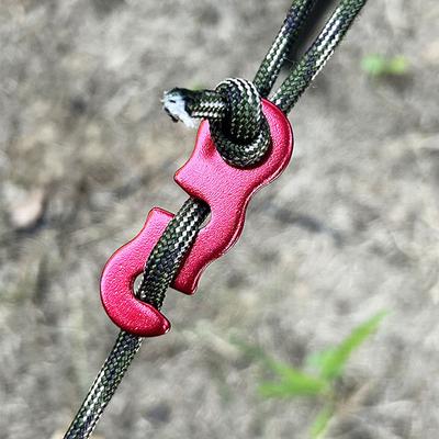 10 Stück verstellbare Campingzelt-Schnur-Seilschnalle S-Typ Spanner Fastener Kit Outdoor Gadgets Camping Zelte Sicherung Zubehör