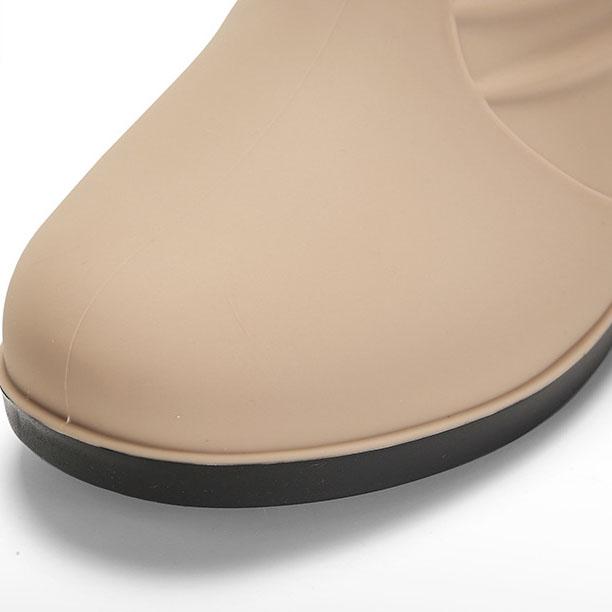 Dámské Four Seasons Boty do deště Velké velikosti Boty do deště na nízkém silném podpatku Dámské Jednobarevné Voděodolné Jednolůžkové Boty do vody