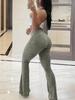 European Women's High Waist Flare Yoga Pants - Fitness & Casual Wear