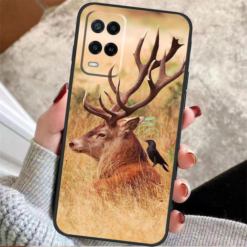 STUNNING DEER Animal Case For Oppo A57 A17 A77 A40 A78 A54 A74 A94 A76 A16 A96 A18 A60 A80 A38 A58 A98 A15 A5 Pro
