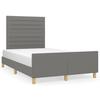 Vidaxl Bed Frame Without Mattress, Dark Grey, 120X200 Cm, Upholstered