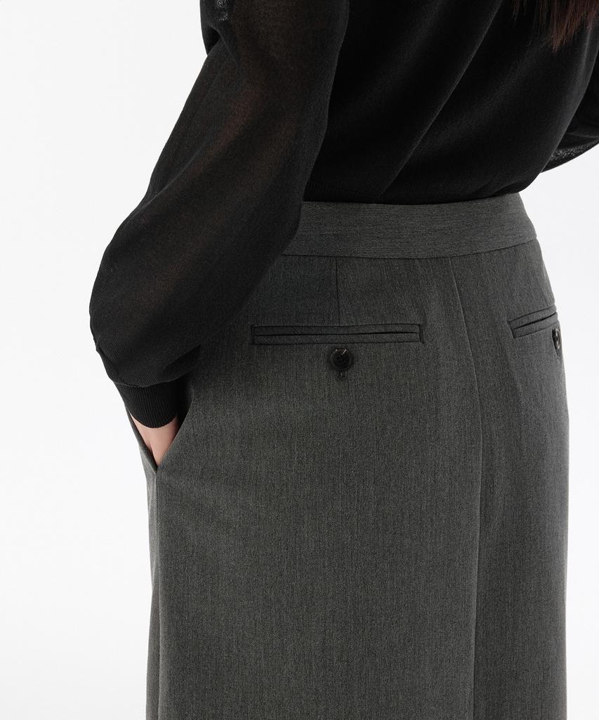 Musinsa Standard Woman Women'S Straight Maxi Skirt [Medium Grey]