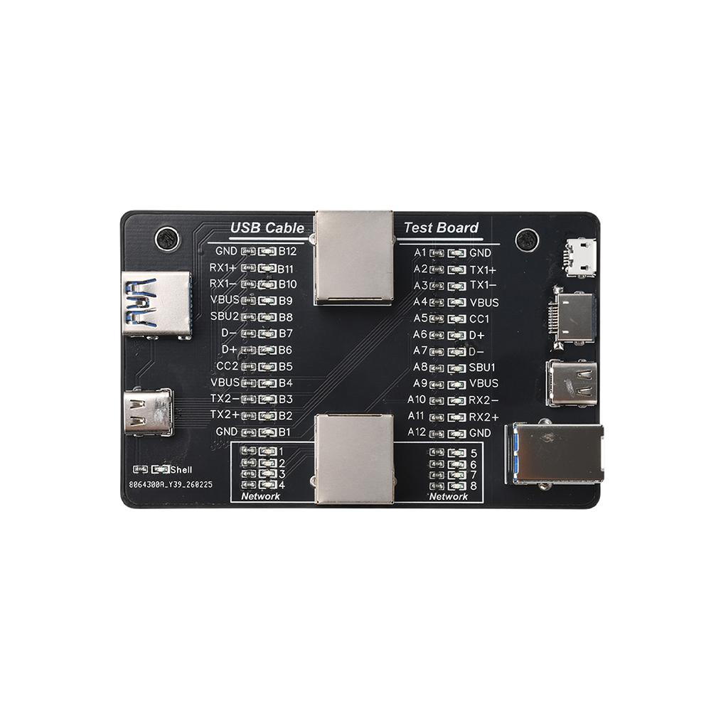 

USB Cable Tester for Type-C Lightning Micro-B RJ45 USB2.0 USB3.0 Cable Testing Tool 24Pin Full Function Cable Fault Detector