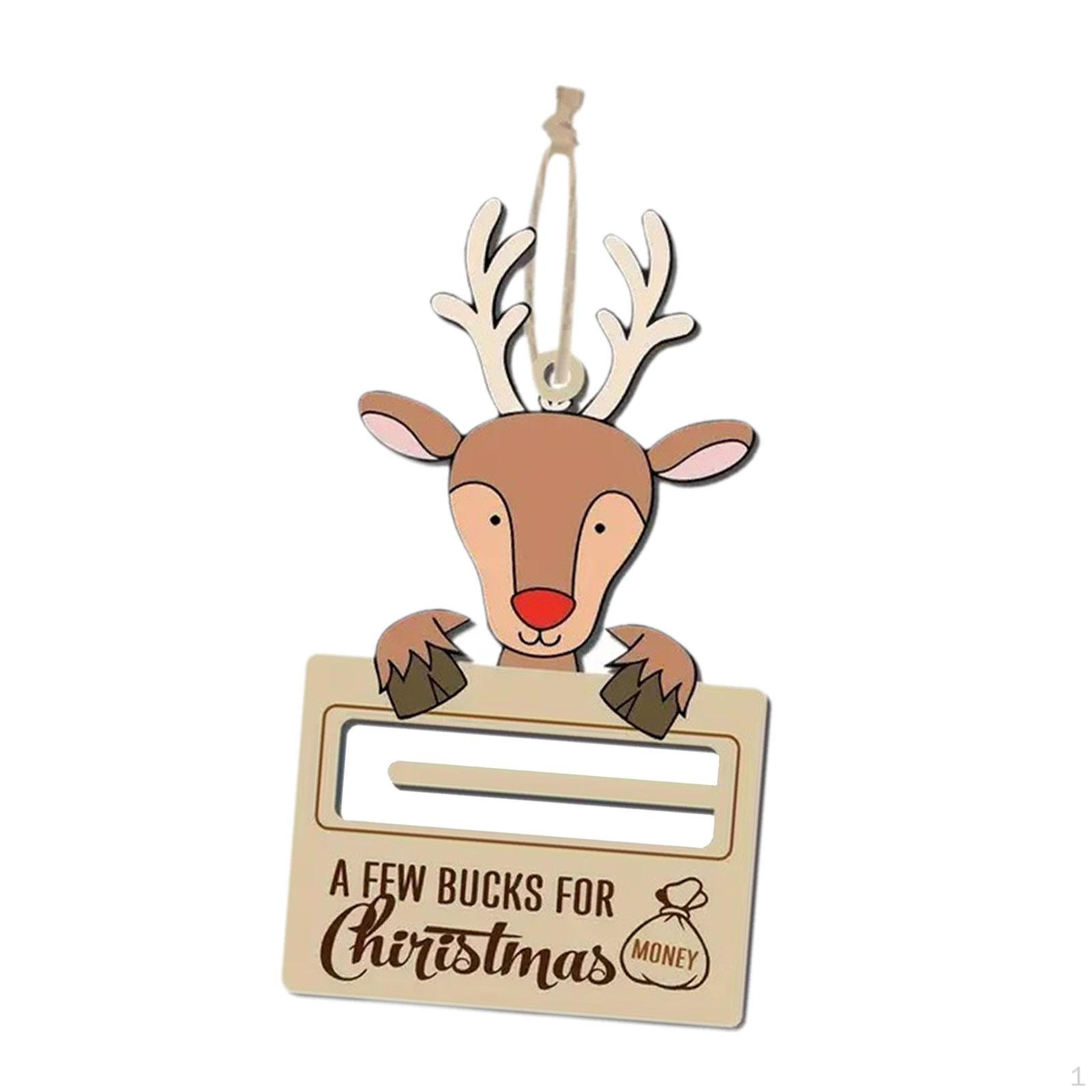 

Рождественский держатель для денег, декор, подвеска в виде дерева, деревянный зажим Christmas deer