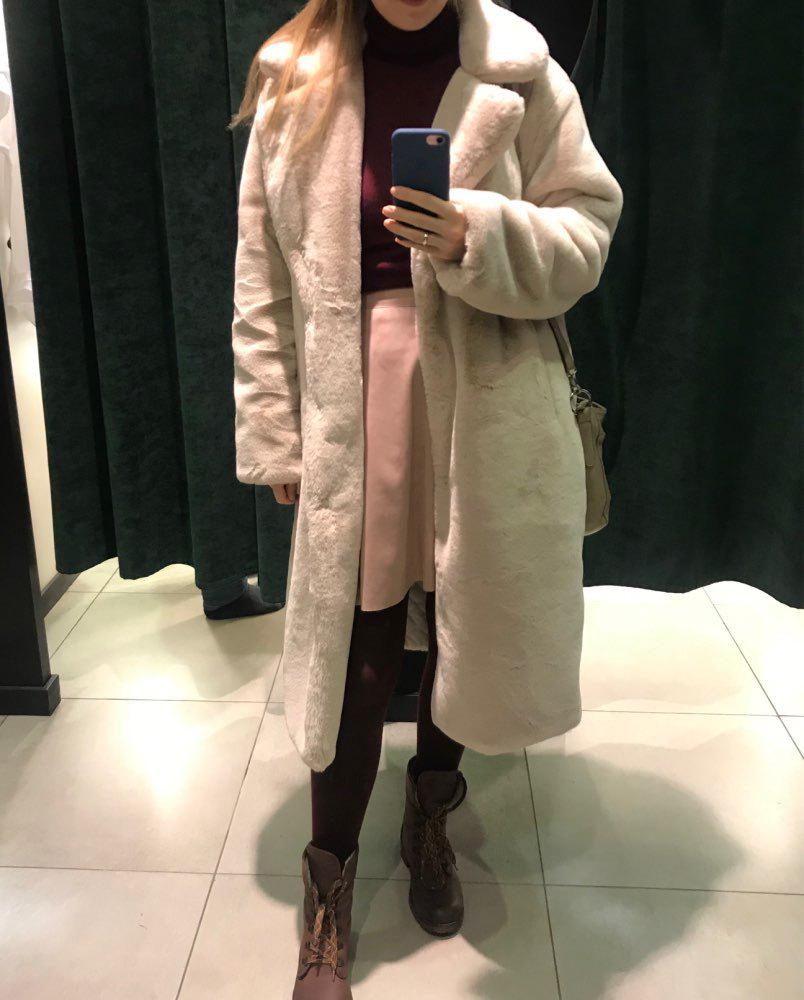2024 Extra Long Plus Size Women's Faux Rabbit Fur Coat - Warm Winter Outerwear