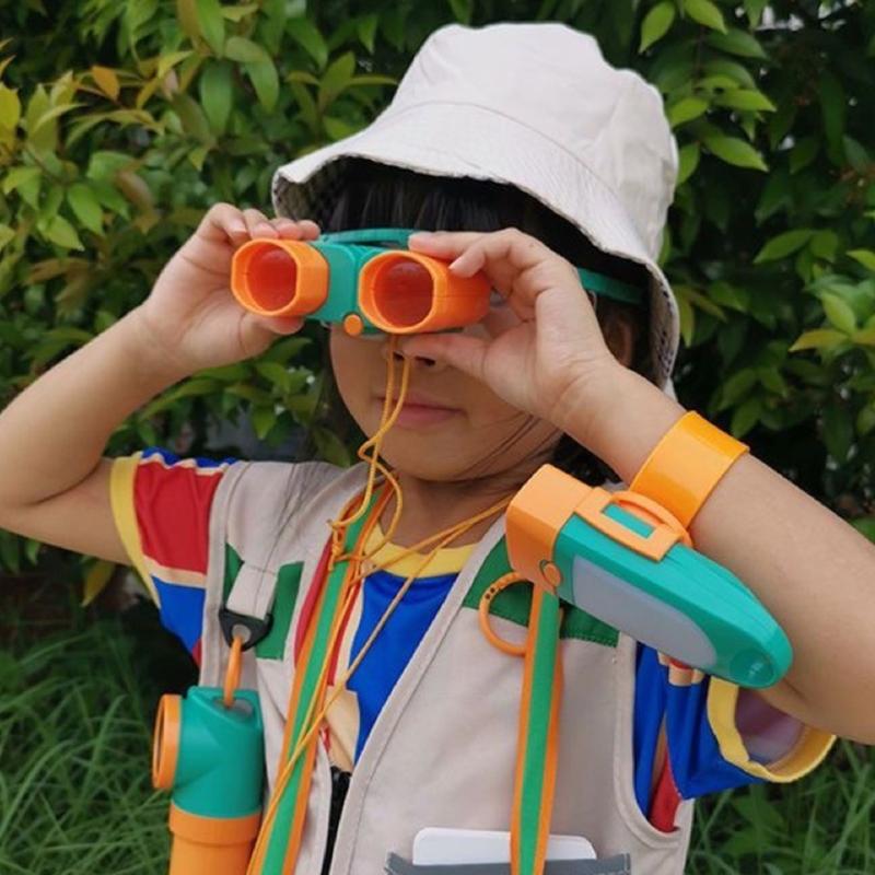 Utomhusutforskarset för barn Utklädnad & Låtsaslek Kostymer Tvättbar Barnsafari-väst Safarhatt för Pojkar Flickor